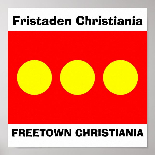 Freetown Christiania Flag Poster (Front)