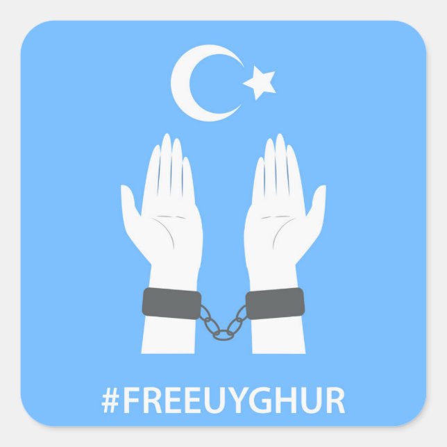 #FREEUYGHUR SQUARE STICKER (Front)