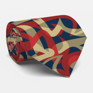 Freeway Abstract Retro Two-Side Print Tie
