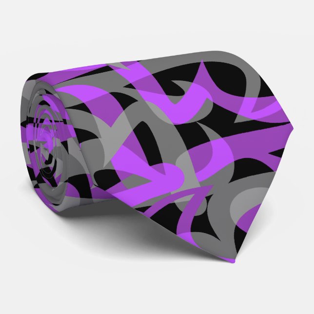 Freeway Abstract Retro Two-Side Print Tie (Rolled)