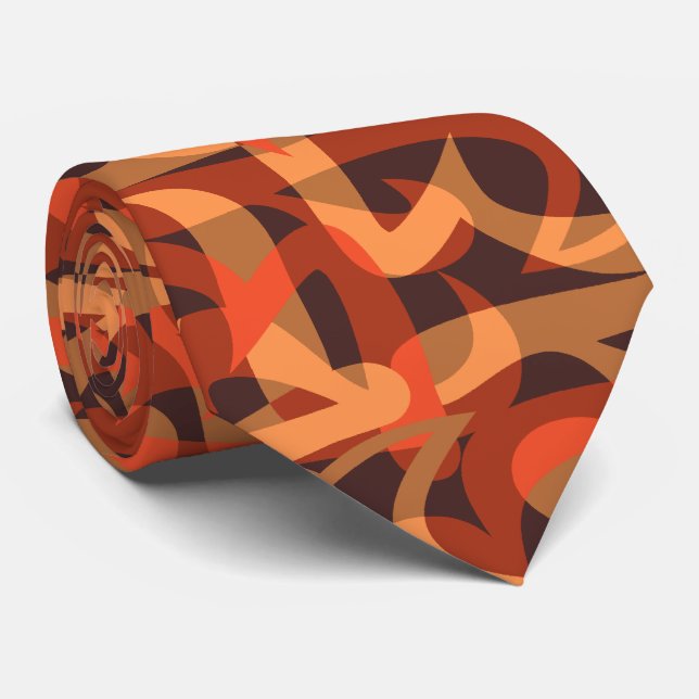 Freeway Abstract Retro Two-Side Print Tie (Rolled)