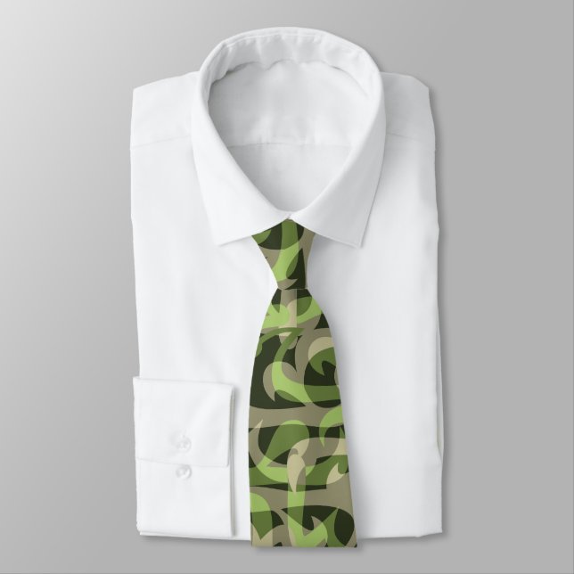 Freeway Abstract Retro Two-Side Print Tie (Tied)
