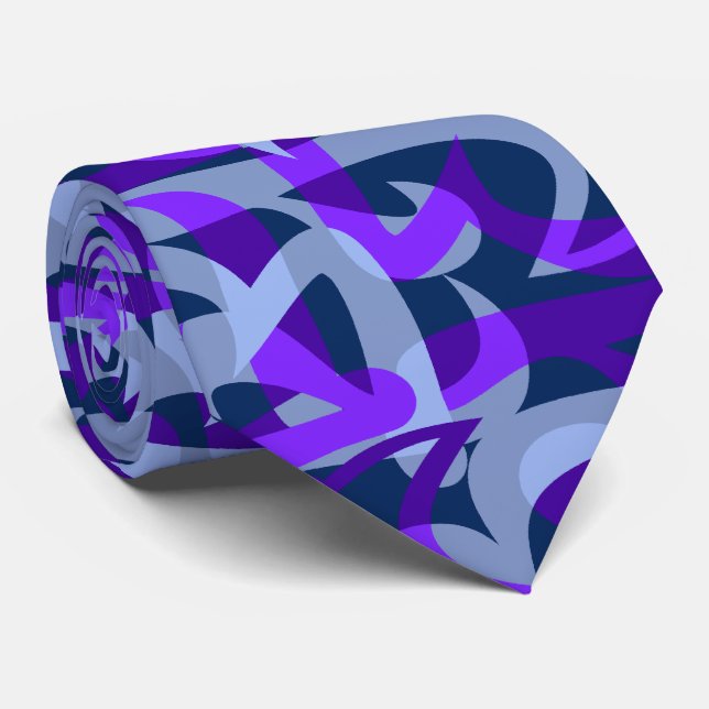 Freeway Abstract Retro Two-Side Print Tie (Rolled)