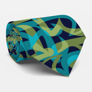 Freeway Abstract Retro Two-Side Print Tie