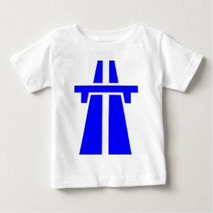 Freeway, Motorway, Autobahn - Blue Baby T-Shirt