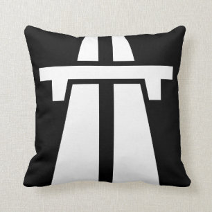 Freeway, Motorway, Autobahn - White Cushion