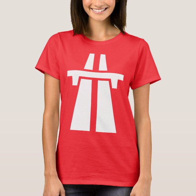 Freeway, Motorway, Autobahn - White T-Shirt (Front)