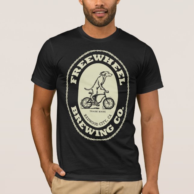 Freewheel Brewing Co. Logo - Cream (front only) T-Shirt (Front)