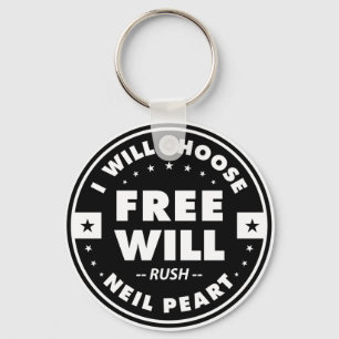 Freewill, motivational quote key ring