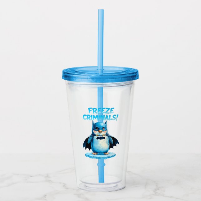 Freeze Criminals - Dark Penguin Acrylic Tumbler (Front)