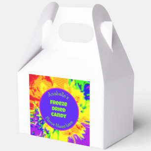 Freeze Dried Candy Colourful Personalised Label Favour Box