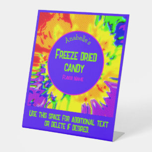 Freeze Dried Candy Rainbow Custom Business Pedestal Sign