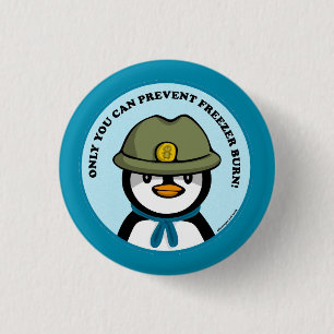 Freezie the Peng says 3 Cm Round Badge