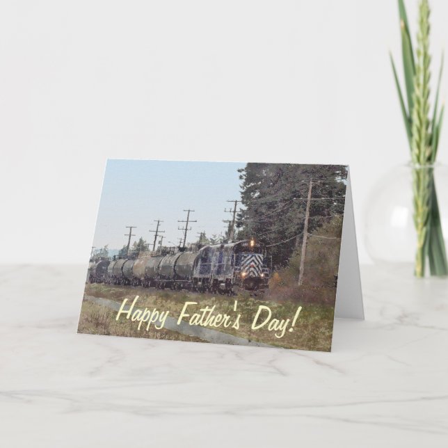 Freght Train Railway-lovers Fathers Day Card (Front)