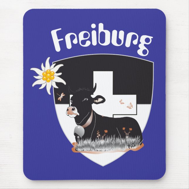 Freiburg / Fribourg Schweiz Suisse Mauspad Mouse Mat (Front)