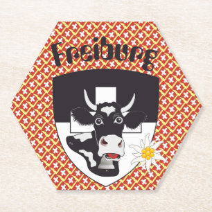 Freiburg - Fribourg - Schweiz - Suisse Untersetzer Paper Coaster