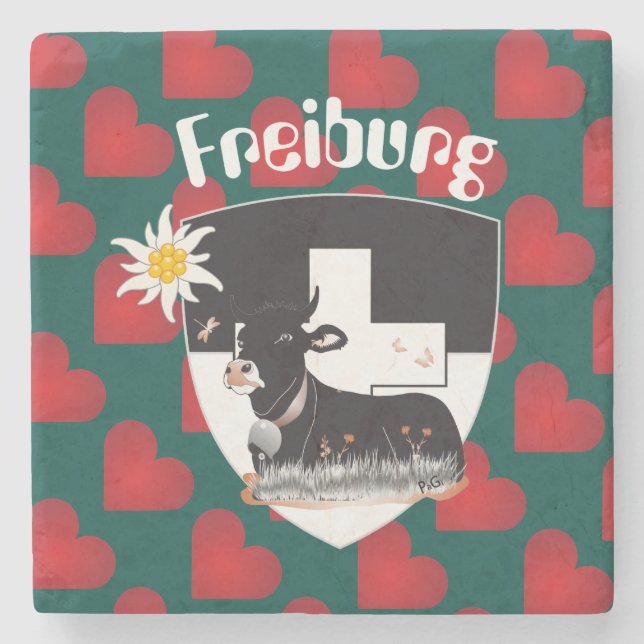 Freiburg - Fribourg - Switzerland - Suisse Stone Coaster (Front)