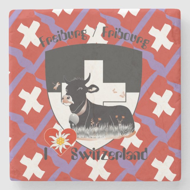 Freiburg - Fribourg - Switzerland - Suisse Stone Coaster (Front)