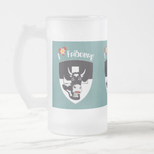 Freiburg Fribourg Switzerland Suisse Tasse Frosted Glass Beer Mug