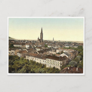 Freiburg, general view, Baden, Germany classic Pho Postcard