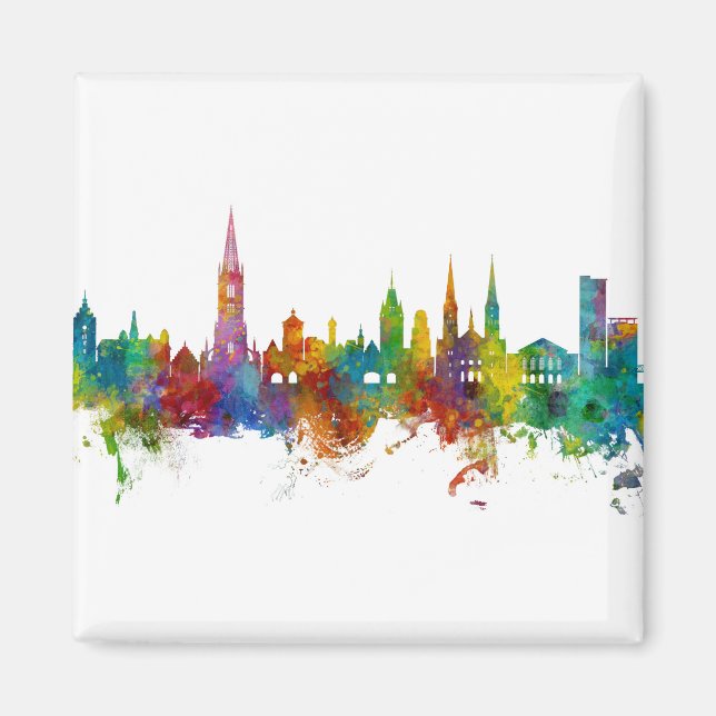 Freiburg Germany Skyline Magnet (Front)