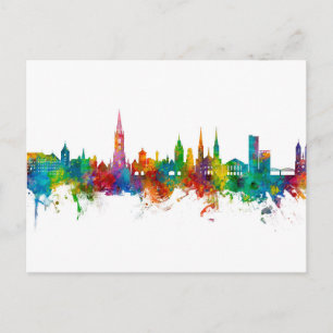 Freiburg Germany Skyline Postcard