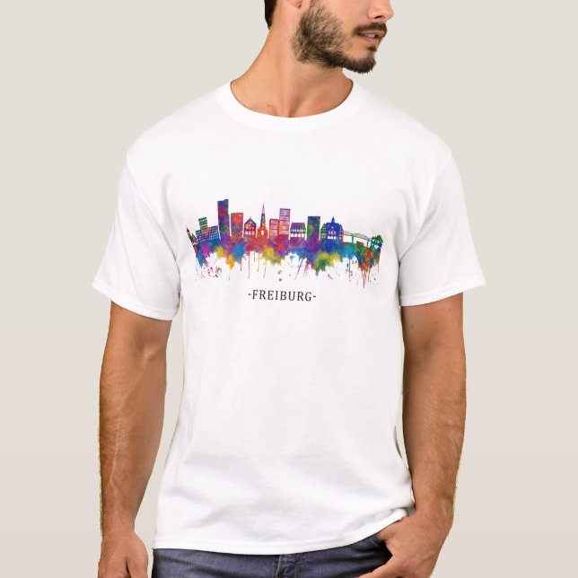Freiburg Germany Skyline T-Shirt (Front)
