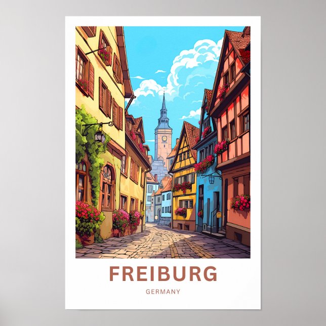 Freiburg Germany Travel Print (Front)