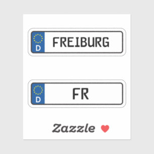 Freiburg kennzeichen, German Car License Plate