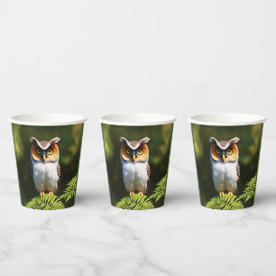 Freida The Screech Owl, Paper Cups