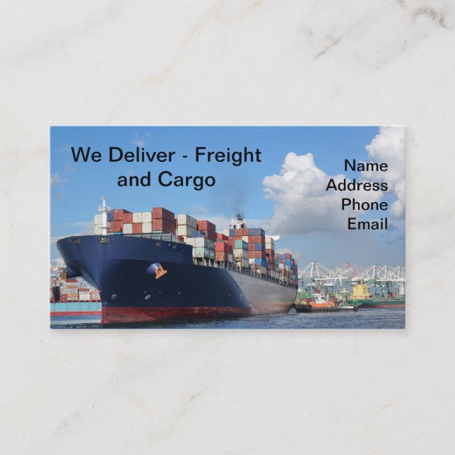Freight and Cargo Business Card (Front)