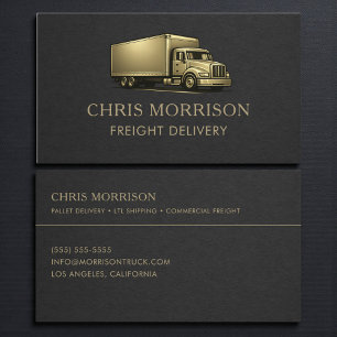 Freight Delivery Truck Services Professional Business Card