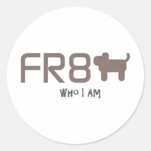 Freight dog who I am Classic Round Sticker