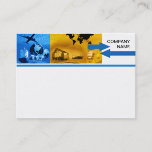Freight Logistics Template Business Card Duo