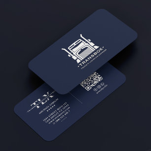 Freight Mover Cargo Logistics Navy Modern Business Card