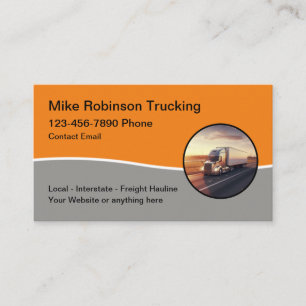 Freight Shipping And Trucking Business Card