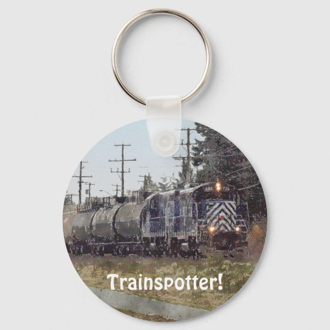 Freight Train Engineer Drivers Key-Chains Key Ring (Front)