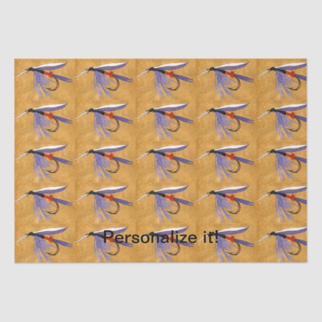 "Freight Train" wet fly, fly tying, fly fishing Tissue Paper (Front)