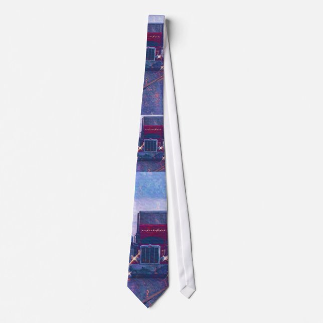 FREIGHT TRUCK BIG RIG TRUCKERS Fashion Tie (Front)