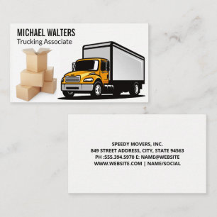 Freight Truck   Movers   Boxes Business Card