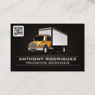 Freight Trucks   Trucking Services   QR Code Business Card