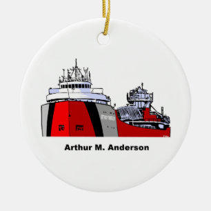 Freighter Arthur M. Anderson Ceramic Tree Decoration