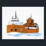 Freighter Elton Hoyt 2nd Self Unloader Photo Print<br><div class="desc">The Great Lakes freighter Elton Hoyt 2nd after her conversion to self-unloader.</div>