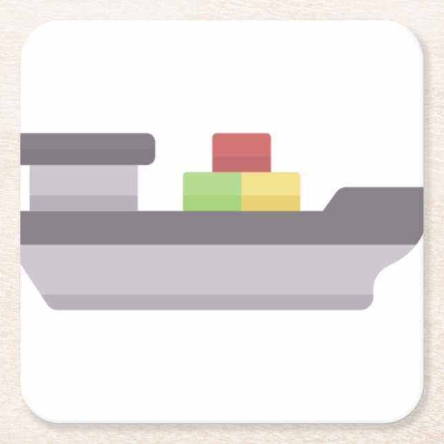 freighter square paper coaster (Front)