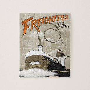 Freighters of the Lake Ports Jigsaw Puzzle