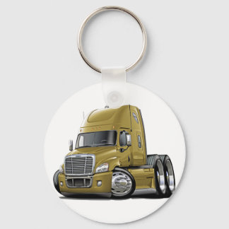 Freightliner Cascadia Gold Truck Key Ring