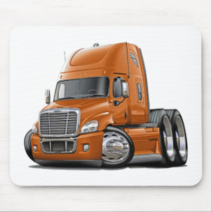 Freightliner Cascadia Orange Truck Mouse Mat