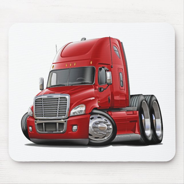 Freightliner Cascadia Red Truck Mouse Mat (Front)