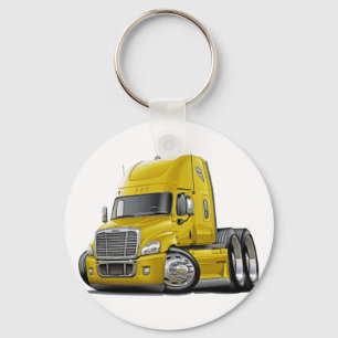 Freightliner Cascadia Yellow Truck Key Ring