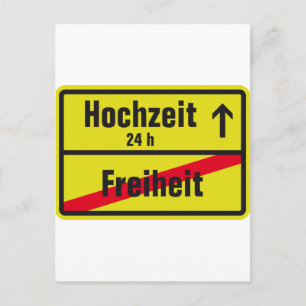 Freiheit vs Hochzeit Postcard
